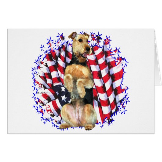 Airedale Terrier Patriot Cards (Front Horizontal)