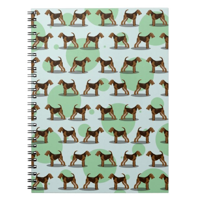 Airedale Terrier Pattern Notebook (Front)