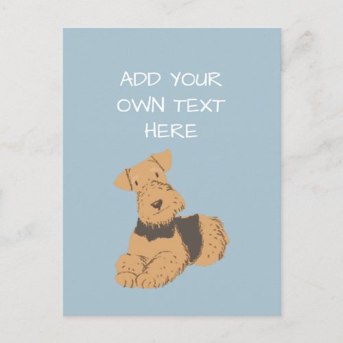 Airedale Terrier Personalised Dog Name Postcard