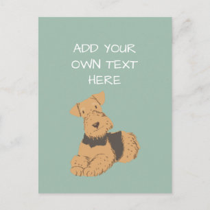 Airedale Terrier Personalised Dog Name Postcard