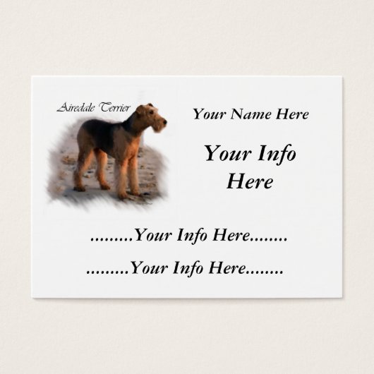 Airedale Terrier Personalized Cards (Front)