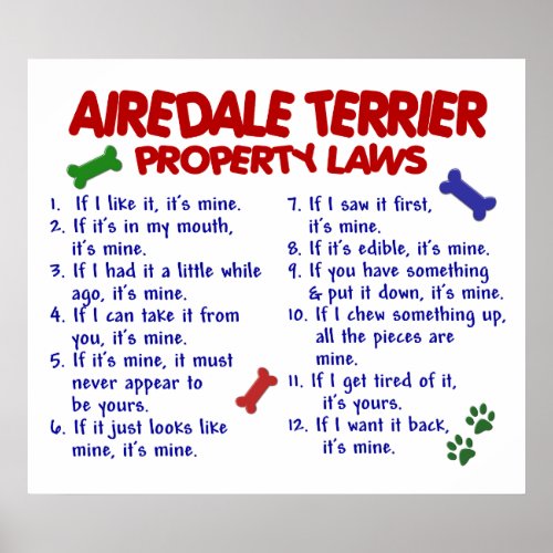 AIREDALE TERRIER PL2 POSTER