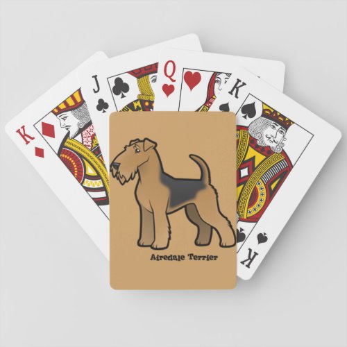 airedale terrier playing cards