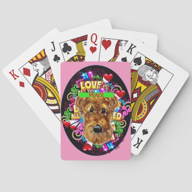 AIREDALE TERRIER POKER CARDS (Back)