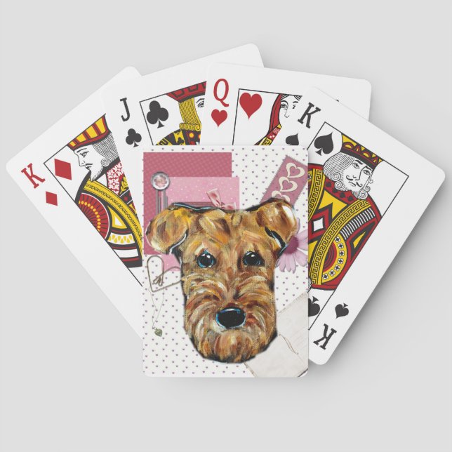 AIREDALE TERRIER POKER CARDS (Back)