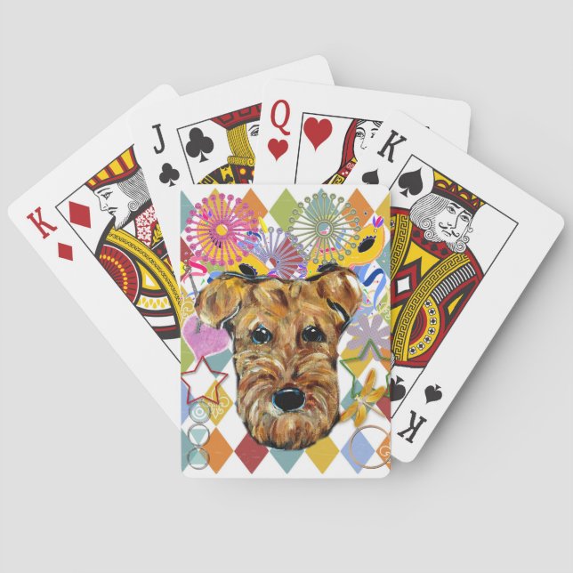 AIREDALE TERRIER POKER CARDS (Back)