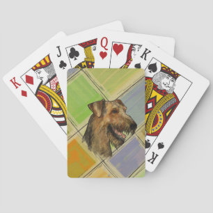 Airedale Terrier Portrait Poker Cards