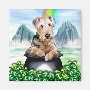 Airedale Terrier Pot of Gold Magnet