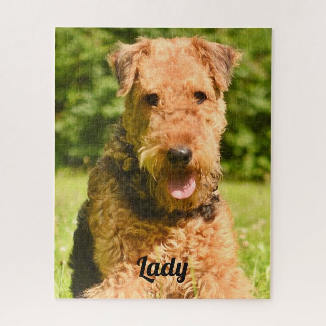 Airedale Terrier Puppy Dog Jigsaw Puzzle (Vertical)