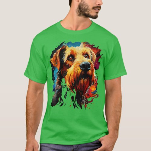 Airedale Terrier Rainbow T_Shirt