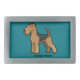 airedale terrier rectangular belt buckle