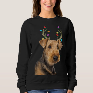 Airedale Terrier Reindeer Christmas Dog Sweatshirt