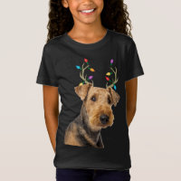 Airedale Terrier Reindeer Christmas Dog