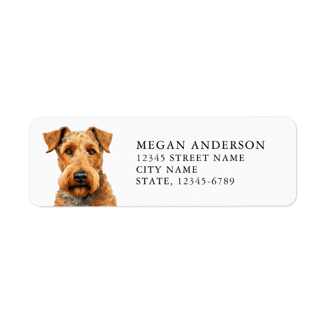 Airedale Terrier Return Address Labels (Front)