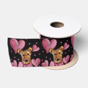 AIREDALE TERRIER SATIN RIBBON