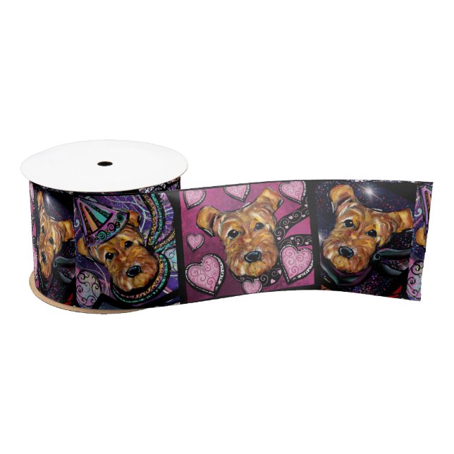 AIREDALE   TERRIER      SATIN RIBBON (Spool)