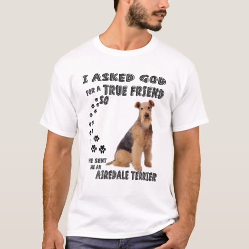 Airedale Terrier Saying Mom Dad Costume Bingley T T_Shirt