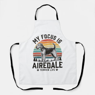 Airedale Terrier Shirt Vintage Dog Lover Graphic_1 Apron