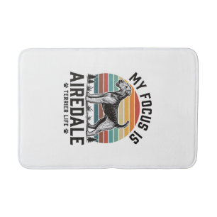 Airedale Terrier Shirt Vintage Dog Lover Graphic_1 Bath Mat