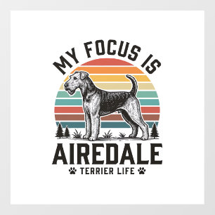 Airedale Terrier Shirt Vintage Dog Lover Graphic_1 Window Cling