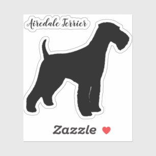 Airedale Terrier Silhouette Dog Breed Vinyl Sticker