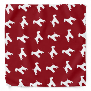 Airedale Terrier Silhouettes Pattern Bandana