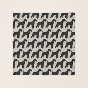 Airedale Terrier Silhouettes Pattern Scarf