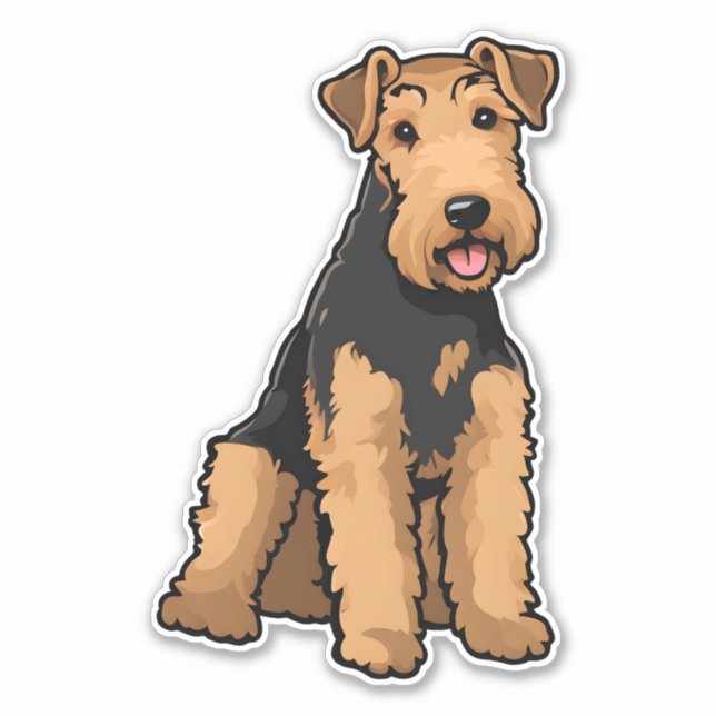Airedale Terrier Sticker (Front)