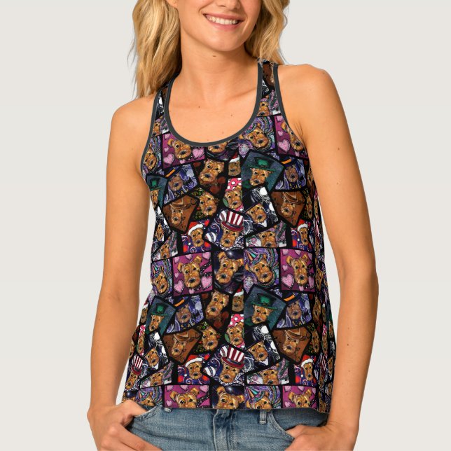 AIREDALE   TERRIER      TANK TOP (Front)
