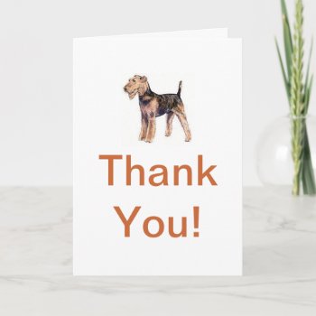Airedale Terrier Thank You Card by walkandbark at Zazzle
