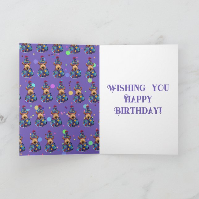  AIREDALE TERRIER              THANK YOU CARD (Inside)