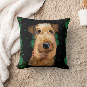 AIREDALE   TERRIER    THROW PILLOW