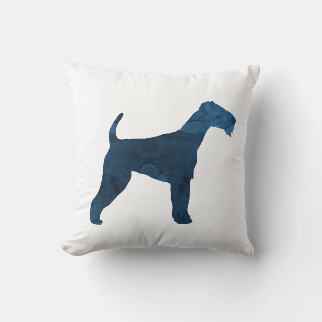 Airedale terrier throw pillow (Front)