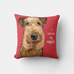 AIREDALE   TERRIER    THROW PILLOW