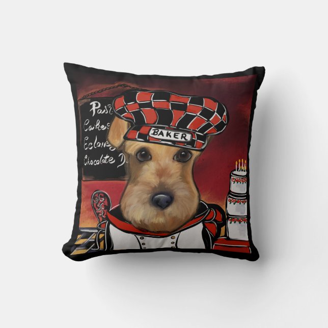 AIREDALE TERRIER  THROW PILLOW (Front)