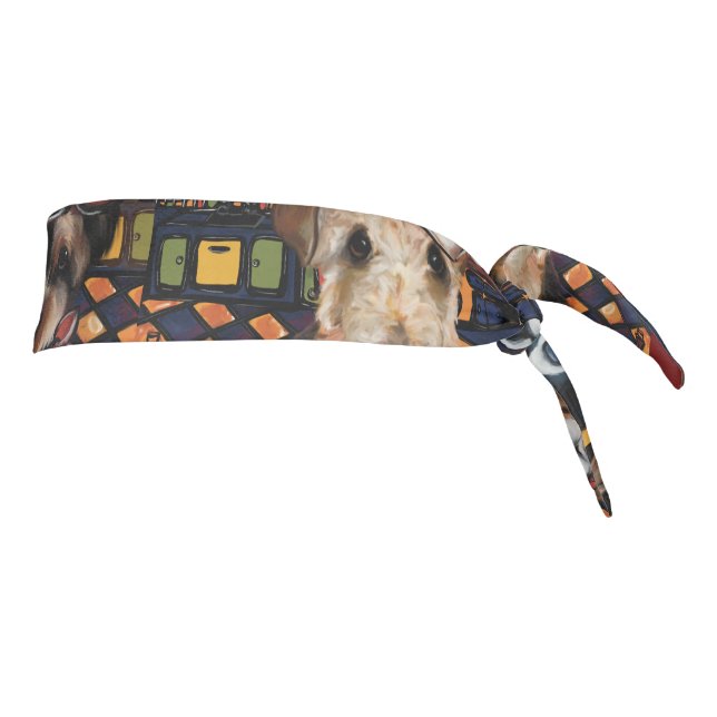 Airedale  Terrier     Tie Headband (Rotate 90)