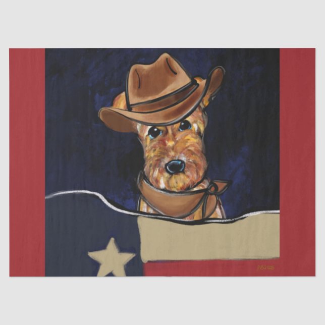 AIREDALE TERRIER   TISSUE PAPER (Front)