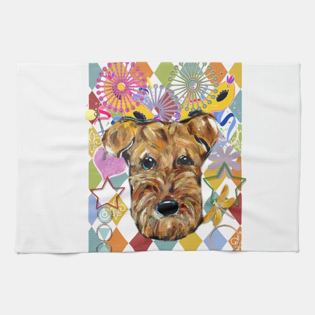 AIREDALE TERRIER TOWEL (Horizontal)