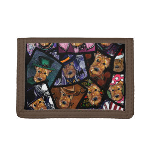 AIREDALE   TERRIER      TRIFOLD WALLET