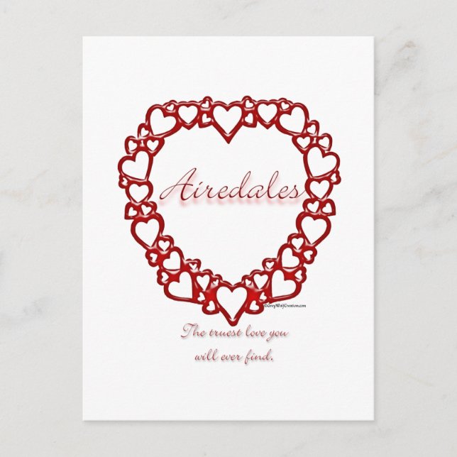 Airedale Terrier True Love Postcard (Front)