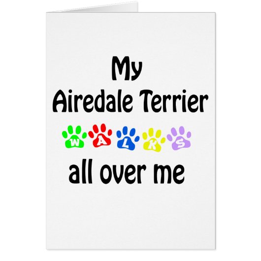 Airedale Terrier Walks Design Cards (Front)