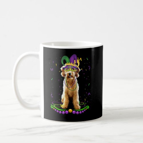 Airedale Terrier Wearing Carnival Mask Mardi Gras  Coffee Mug