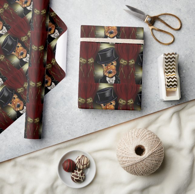 AIREDALE TERRIER   WRAPPING PAPER (Crafts)