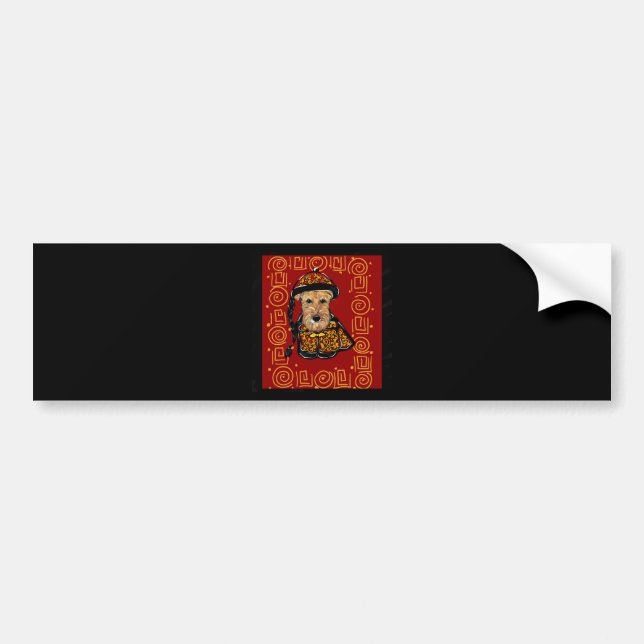 Airedale Terrier Year of the Dog Bumper Sticker (Front)