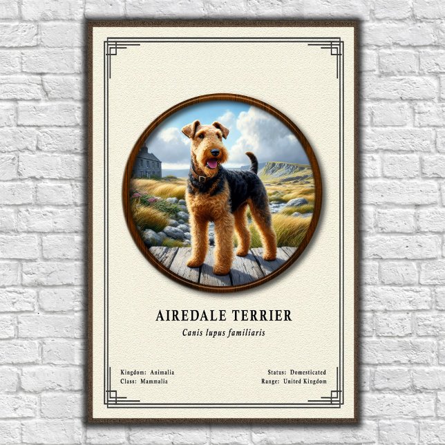 Airedale Terrier Zoology Series Poster (Creator Uploaded)