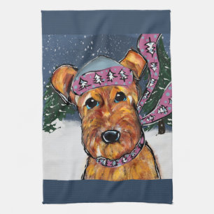 Airedale Terriers Kitchen Towel