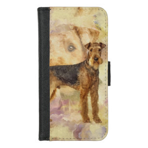 Airedale Terriers Mixed Media Digital art iPhone 8/7 Wallet Case