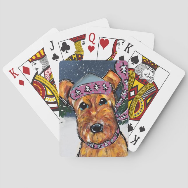 Airedale Terriers Poker Cards (Back)