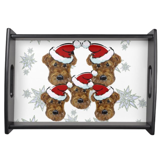 AIREDALE TERRIERS SERVING TRAY (Front)