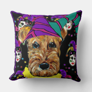 AIREDALE TERRIERS THROW PILLOW